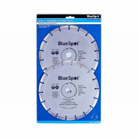Blue Spot 19549 230mm (9″) Segmented Diamond Cutting Discs 2pce
