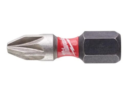 Milwaukee PZ2 25mm Shockwave Impact Screwdriver Bits – Pack of 2