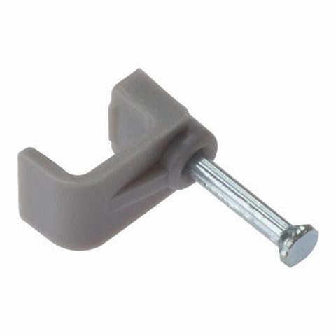 ForgeFix FORFCC25G 2.5mm Grey Flat Cable Clips Box of 100