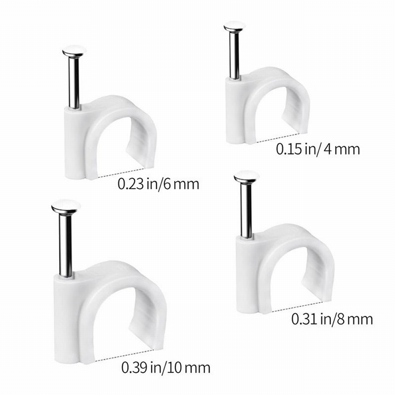 Dekton 0008388 Round Cable Clip Assortment Set - 390 Piece - Image 3