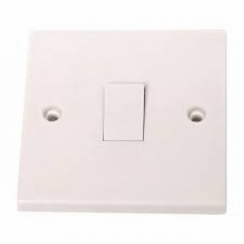Elpine 0018019 Light Switch 1 Gang 1 Way White