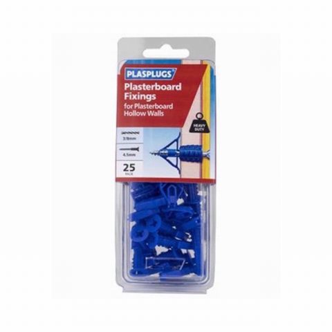 Plasplugs 012472 P/Board Hollow Wall Fixings H/Duty – Pack of 25