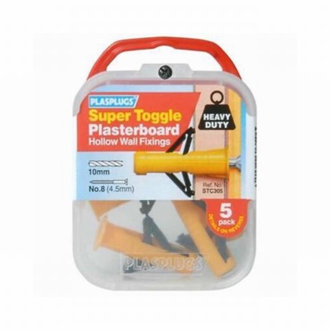 Plasplugs 012482 Plasterboard  Super Toggle – 5 Piece