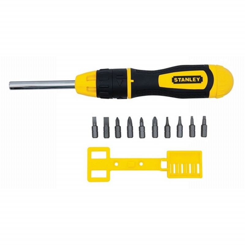 Stanley STA068010 Multibit Ratchet Screwdriver & 10 Bits - Image 2