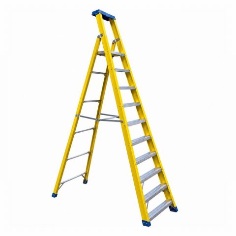 Clow AEDS10 Diamond Blue 10 Tread Fibreglass Step Ladder