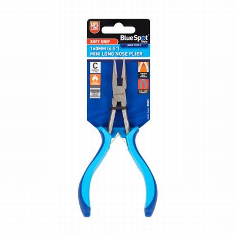 Blue Spot 08515 165mm (6 1/2") Soft Grip Mini Long Nose Plier - Image 2