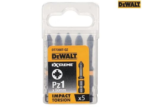DEWALT DT7390T-QZ Impact Torsion Bits PZ1 50mm – Pack of 5