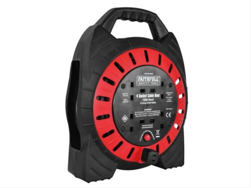 Faithfull Semi-Enclosed Cable Reel 240V 10m 13A 4G