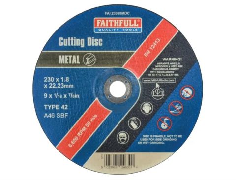 Faithfull FAI23018MDC 230×1.8×22.23mm Depre Centre Cutting Disc