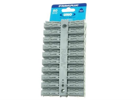 Rawlplug Grey UNO Plugs 10 x 36mm Card of 80