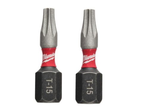 Milwaukee 4932430872 TX15 25mm Shockwave Impact ScrewBits – 2pc