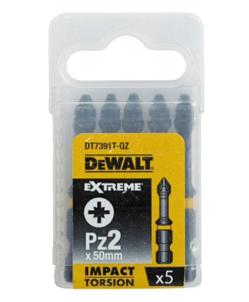 DEWALT DT7391T-QZ 50mm Impact Torsion Bits PZ2 – Pack of 5
