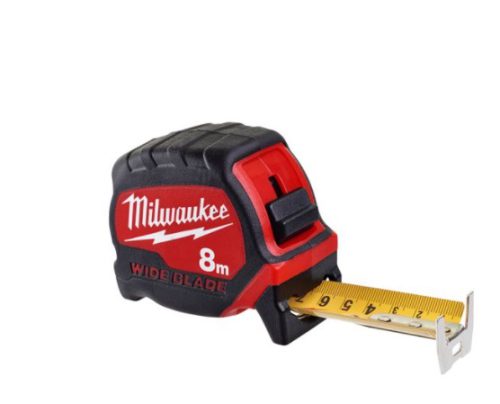 Milwaukee Premium Wide Blade Tape Measure 8m