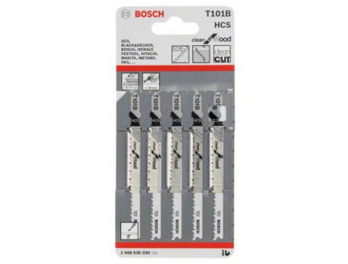 Bosch 2608630030 T101B Clean for Wood Jigsaw Blades – 5pc