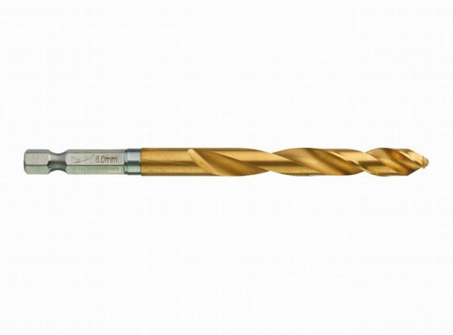 Milwaukee 48894719  8mm Shockwave HSS TiN Metal Drill Bit - Image 2