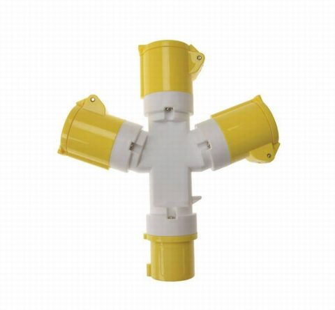 Faithfull FPPSOCK3WAY 110V  3-Way Splitter