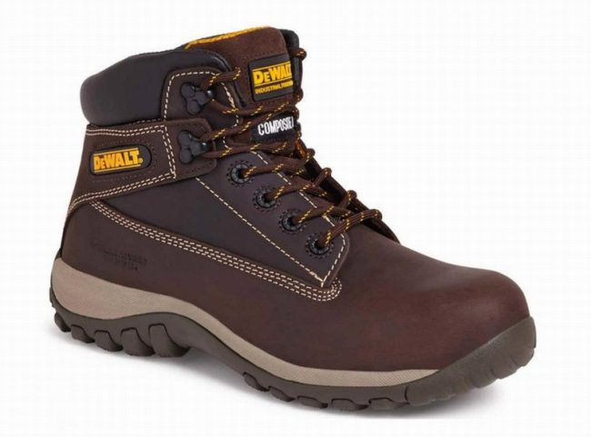DeWalt Hammer Size 7 UK (41 EU) Brown Non-Metallic Safety Boots