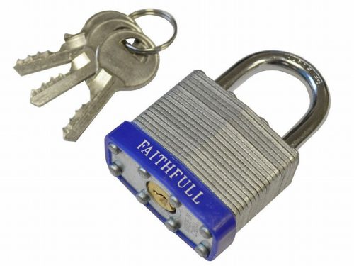 Faithfull FAIPLLAM30 Laminated Steel Padlock 30mm 3 Keys