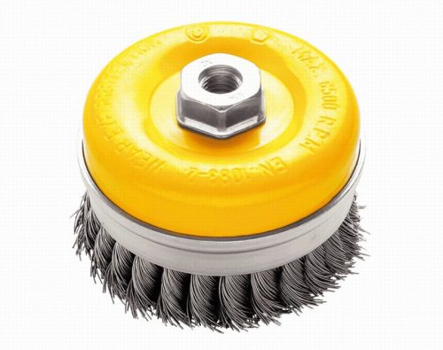 Novo Tools 100mm Cup Brush Twistknot with Skirt NTWB10014STS