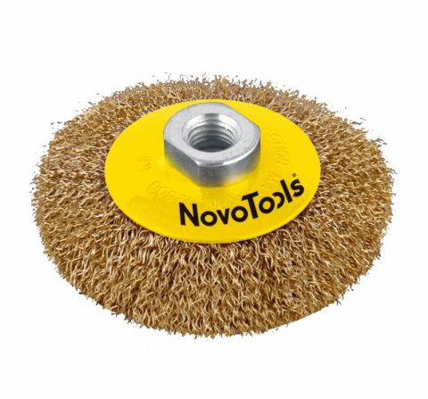 Novo Tools NTBWB10014BC 100mm Bevel Brush Crimped Brass