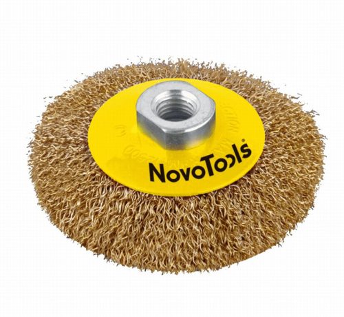 Novo Tools 125mm Bevel Brush Crimped Brass NTBWB12514BC