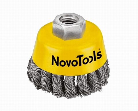 Novo Tools NTWB12514ST 125mm CUP Brush Twistknot with Skirt
