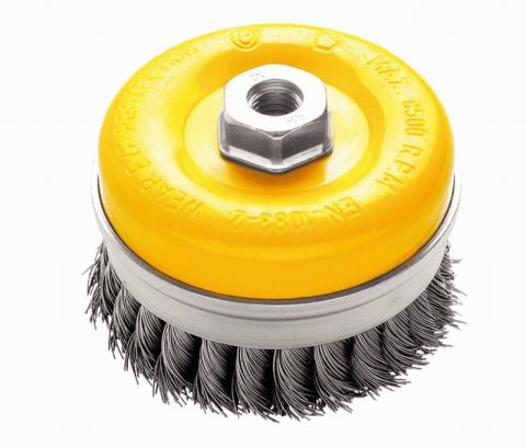 Novo Tools NTWB7514STS 75mm CUP Brush Crimped Brass with Skirt