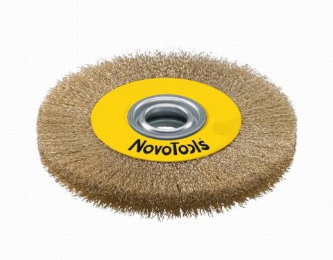 Novo Tools NTWWB15022BC 150mm crimped brass coated steel wire