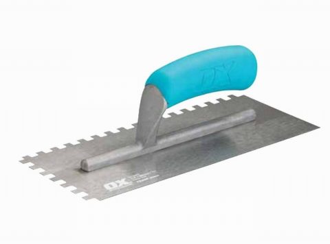 Ox Pro OX-T535708  8mm Notched Stainless Steel Trowel