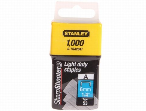 Stanley STA0TRA204T  6mm Light-Duty Staple – Pack of 1000