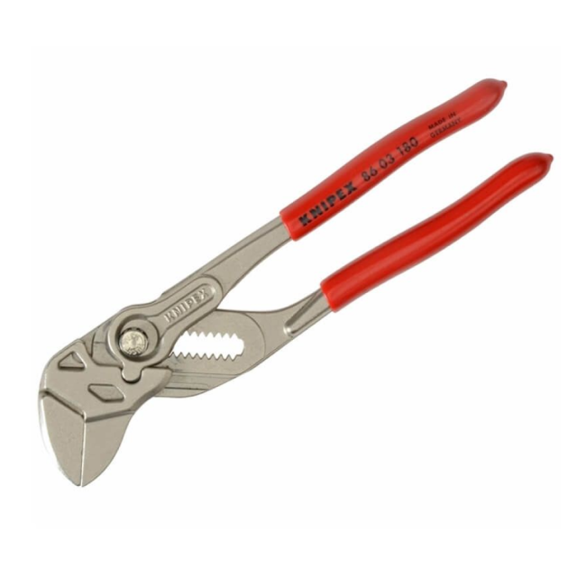 Knipex KPX8603180 Pliers Wrench PVC Grip 180mm-35mm Capacity