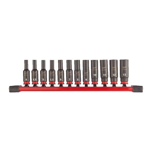 Milwaukee 4932480453 12 Piece 1/4″ Shockwave Impact Socket Set