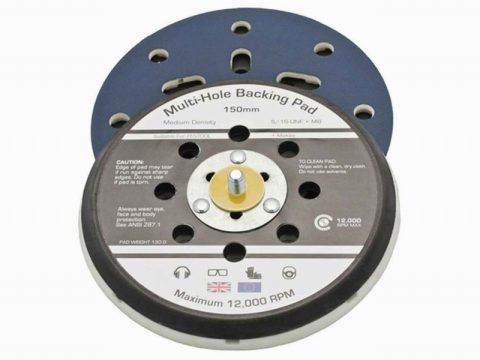 Flexipads 150mm PSA 5/16 UNF + M8 Multi-Hole Backing Pad