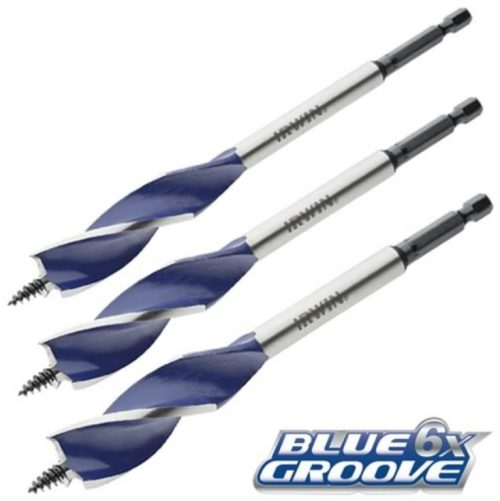 IRWIN Blue Groove 6X Wood Drill Bit Set 3 Piece 20-25mm