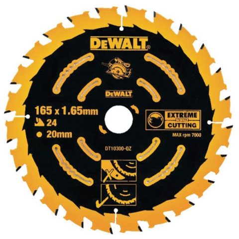 DeWalt DT10300 165x20mm x 24T Extreme Framing Circular Saw Blade