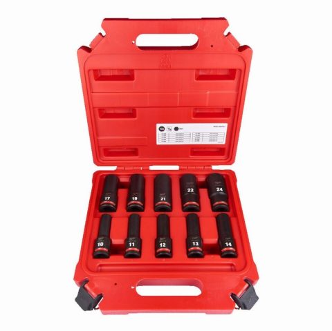 Milwaukee 4932480457 10 Piece 1/2″ SHOCKWAVE Impact Socket Set