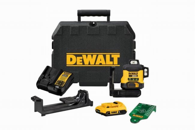 DeWalt DCLE34031D1-GB 18v XR 3x 360° Compact Green Laser Kit