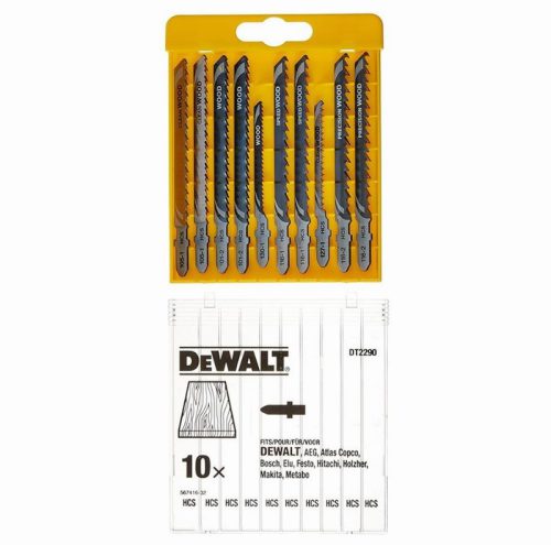 DeWalt DT2290-QZ 10 Piece Wood-Cutting Jigsaw Blades Set