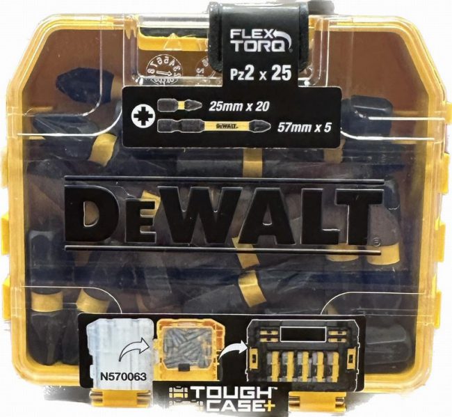DeWalt DT70591T PZ2x25mm  FlexTorq Extreme Impact Torsion - 25pc