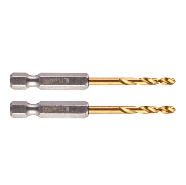 Milwaukee 48894706 3.2mm Shockwave HSS TiN Metal Drill Bits -2pc - Image 2