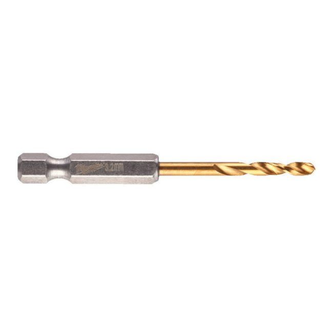 Milwaukee 48894706 3.2mm Shockwave HSS TiN Metal Drill Bits -2pc - Image 3