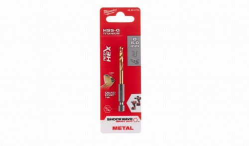 Milwaukee 48894712 5mm Shockwave HSS TiN Metal Drill Bit