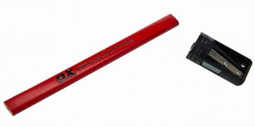 OX OX-T022910 Trade Medium Lead Carpenters Pencils x 10pk Red