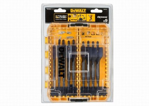 DeWalt DT70751-QZ Extreme Flat Wood Bit Set – 9 piece