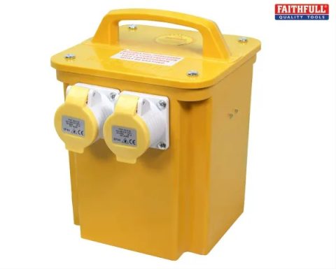 Faithfull FPPTRAN33A Transformer 3.3kVA Dual Socket