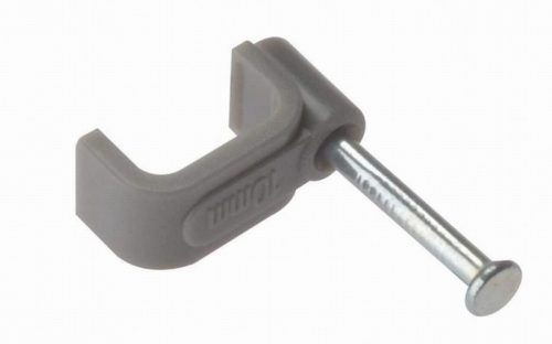 Forgefix Cable Clip Flat Grey 1.50mm Box 100