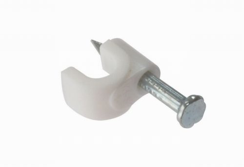 Forgefix Cable Clip Round White 6-7mm (Box 100)