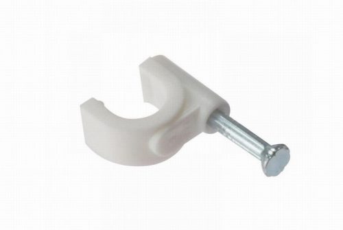 Forgefix Cable Clip Round White 9-11mm Box 100