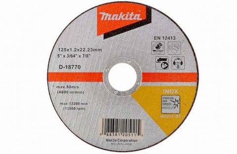 Makita D-18770 125mm x 1.2 Thin Metal Cutting Disc – 1pc