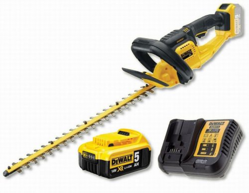 DeWalt DCM563P1 18V Hedge Trimmer with 1 x 5.0ah and Charger